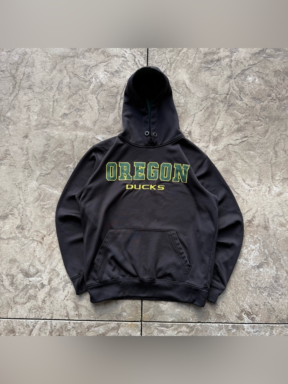 Oregon Ducks Embroidered Black Performance Hoodie